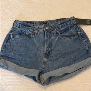 Wild Fable Blue Jean Shorts High-Waisted Cuffed Hem